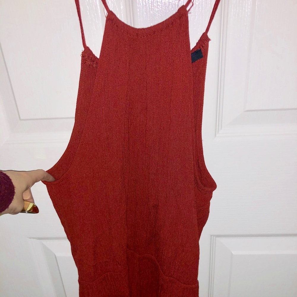 Maroon Halter Romper